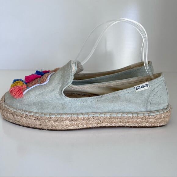 Soludos Tassel Camel Espadrille Smoking Slippers - Picture 5 of 15